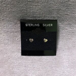 Sterling Silver Heart Stud Earrings